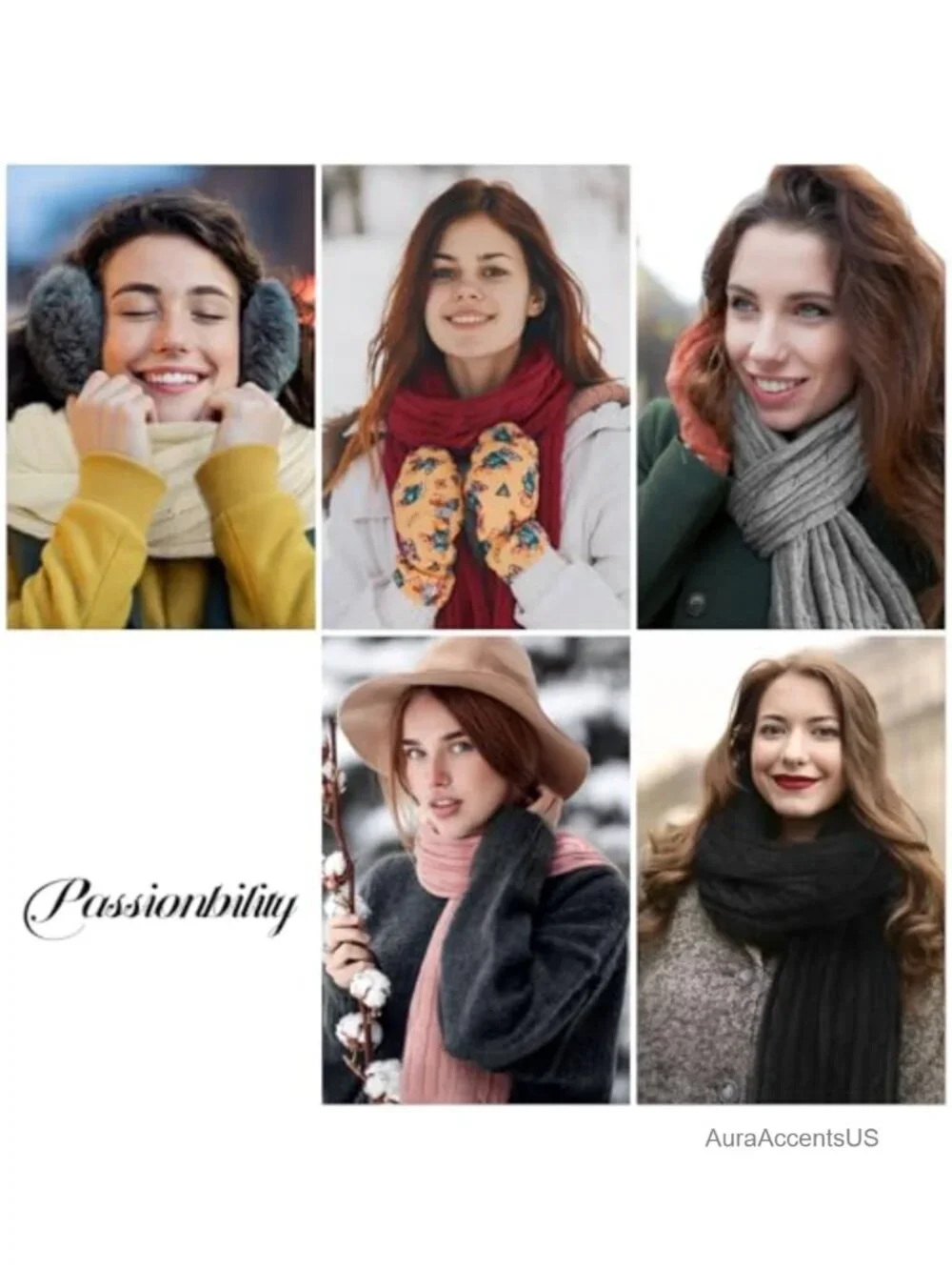 Chunky Knit Winter Scarf for Women Warm Soft Shawl Wrap